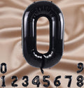 Black Number Balloon 40 Inch, 0 Number Balloons, 10 20 30 40 50 60 70 80 Numbers Balloon Birthday Decorations, Black Party Supplies for Women Men Vatoyum Balloons