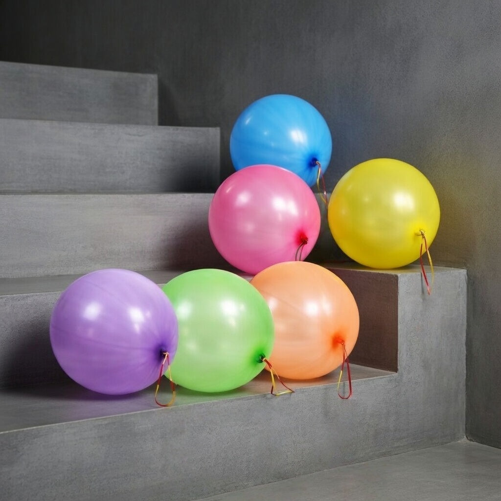 50 thickened neon-colored boxing balloons, sturdy and durable, with rubber band handles, suitable for children's birthday parties, wedding gift bags, etc. Vatoyum Balloons