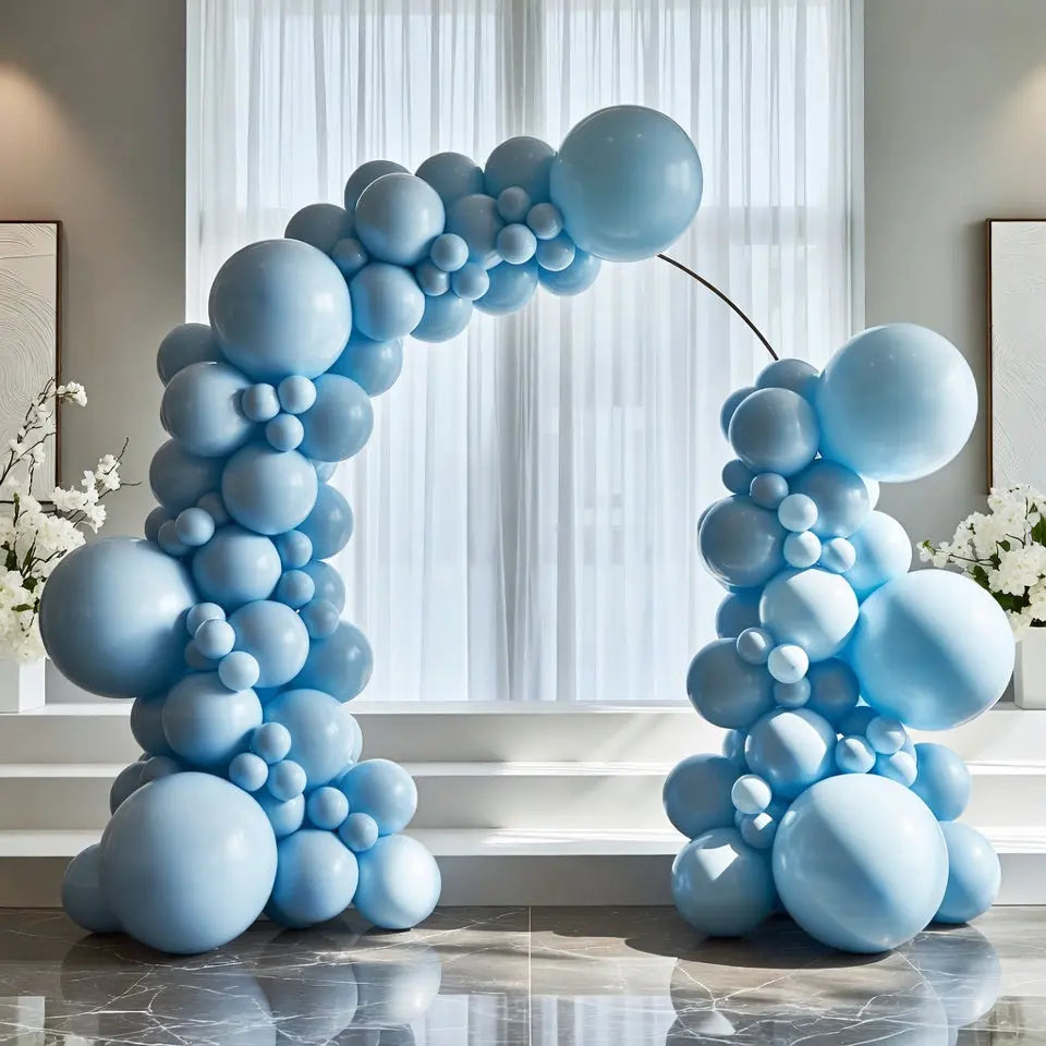 Light Blue Balloons 140 pcs Different Sizes of 18 12 10 5 Inch Baby Pastel Sky Blue Balloon Arch Kit Garland for Graduation Baby Shower Gender Reveal Birthday Party Decorations Vatoyum Balloons