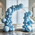 Light Blue Balloons 140 pcs Different Sizes of 18 12 10 5 Inch Baby Pastel Sky Blue Balloon Arch Kit Garland for Graduation Baby Shower Gender Reveal Birthday Party Decorations Vatoyum Balloons