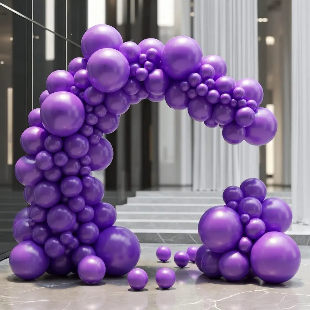 Dark Purple Balloons 140pcs Different Sizes of 18 12 10 5 Inch Royal Purple Balloon Arch Kit Garland for Birthday Baby Shower Graduation Anniversary Bachelorette Party Decorations Vatoyum Balloons