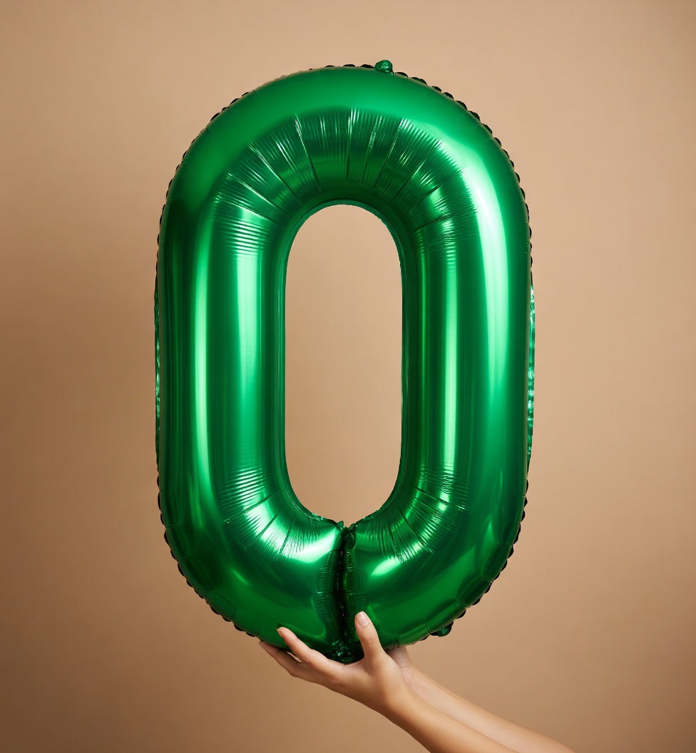 Green Number Balloon 40 Inch, 0 Number Balloons, 10 20 30 40 50 Numbers Balloon Birthday Decorations, Green Party Supplies for Women Men, St. Patrick's Day Games Theme Birthday Decorations Vatoyum Balloons