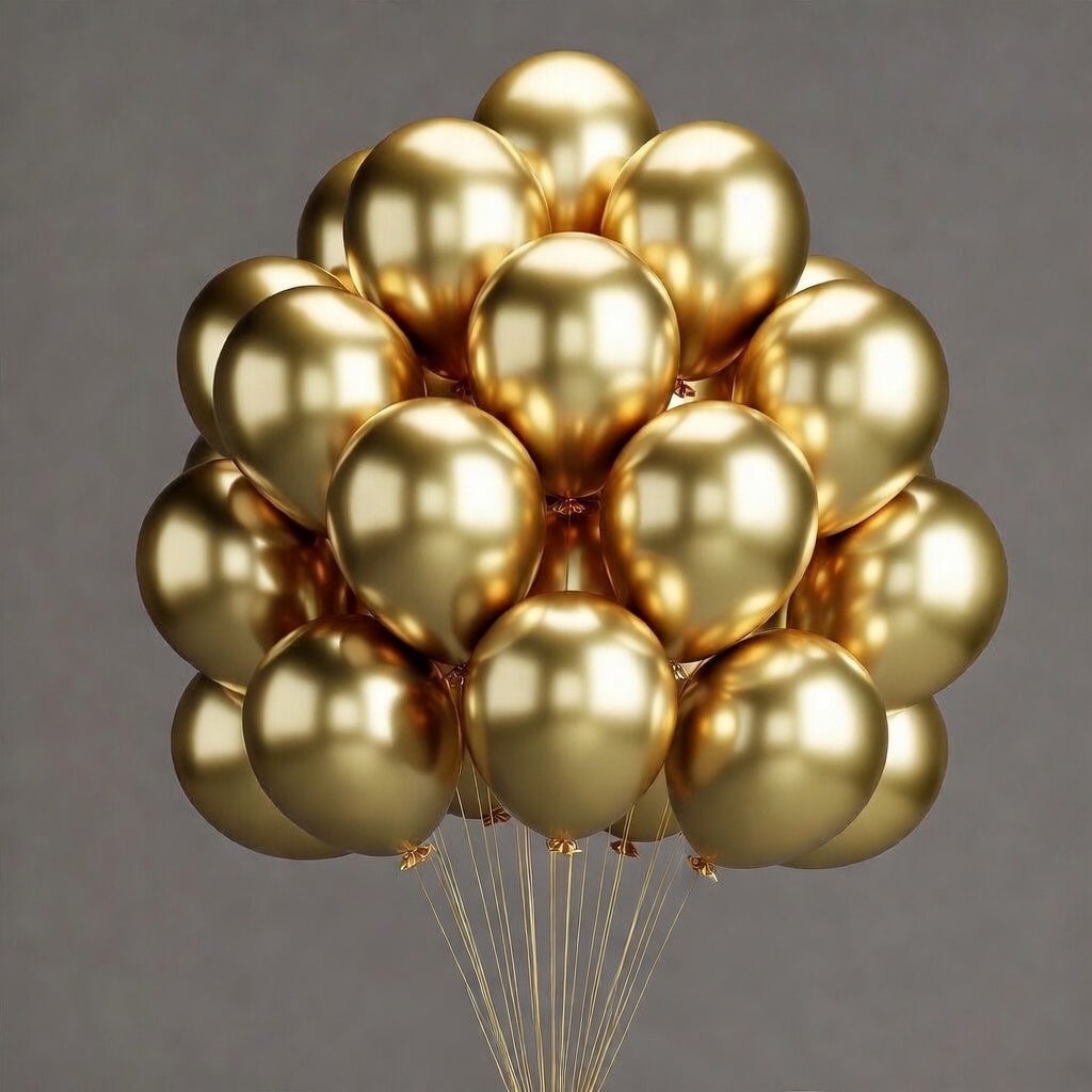 Gold Balloons 50pcs 12 Inch Gold Latex Helium Balloons for Birthday Wedding Anniversary Baby Shower Graduation Bachelorette Retirement Engagement Tea Casino Disco Party Decorations Vatoyum Balloons
