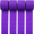 Purple Crepe Paper Streamers 4 Rolls 328ft, Pack of Party Streamers for Party Decorations, Crepe Paper for Birthday, Baby Shower, Wedding Party Decorations (1.8 Inch x 82 Ft/Roll) Vatoyum Balloons