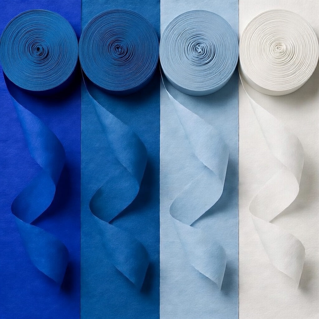 Blue Crepe Paper Streamers 8 Rolls 656 ft Crepe Paper Decorations for Birthday Party, Baby Shower or Reunion (Blue Gradient) Vatoyum Balloons