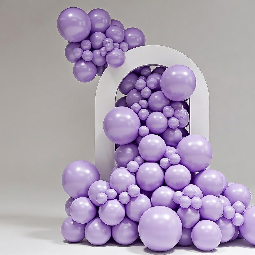 Lavender balloons, 120 balloons per pack, in different sizes (18, 12, 10, 5 inches), light purple balloon arch set, suitable for baby showers, birthday parties, party decorations. Vatoyum Balloons