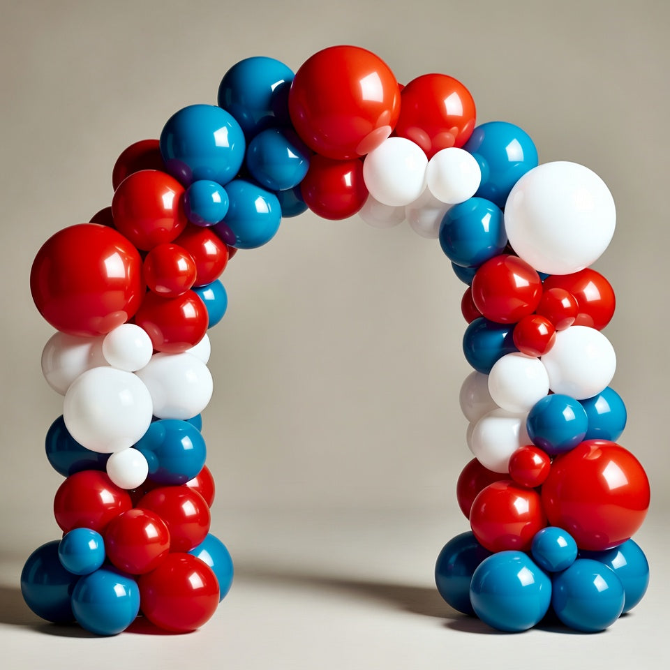 Red White and Blue Balloons, 140 pcs Red White and Royal Blue Balloons Different Sizes Pack of 18 Inch 12 Inch 10 Inch 5 Inch for Balloon Garland as 4th of July Decorations, Party Decorations Vatoyum Balloons