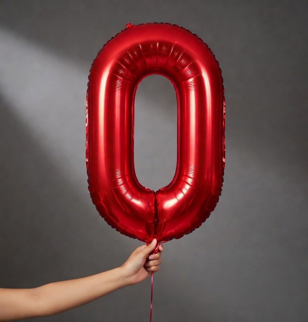 Red Number Balloon 40 Inch, 0 Number Balloons, 10 20 30 40 50 Numbers Balloon Birthday Decorations for Red Party Supplies Vatoyum Balloons