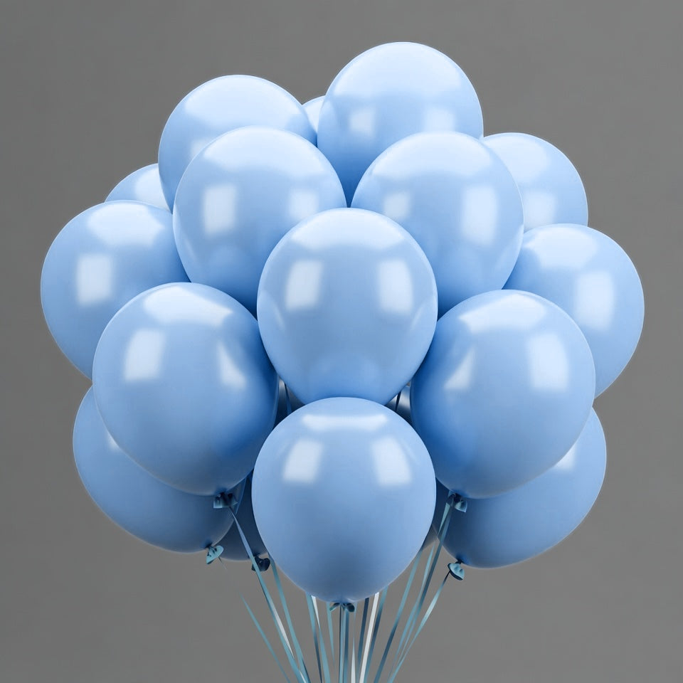 Light Blue Balloons 50 pcs 12 Inch Baby Pastel Sky Aqua Blue Latex Helium Balloons for Graduation Baby Shower Gender Reveal Wedding Under the Sea Birthday Party Decorations Vatoyum Balloons