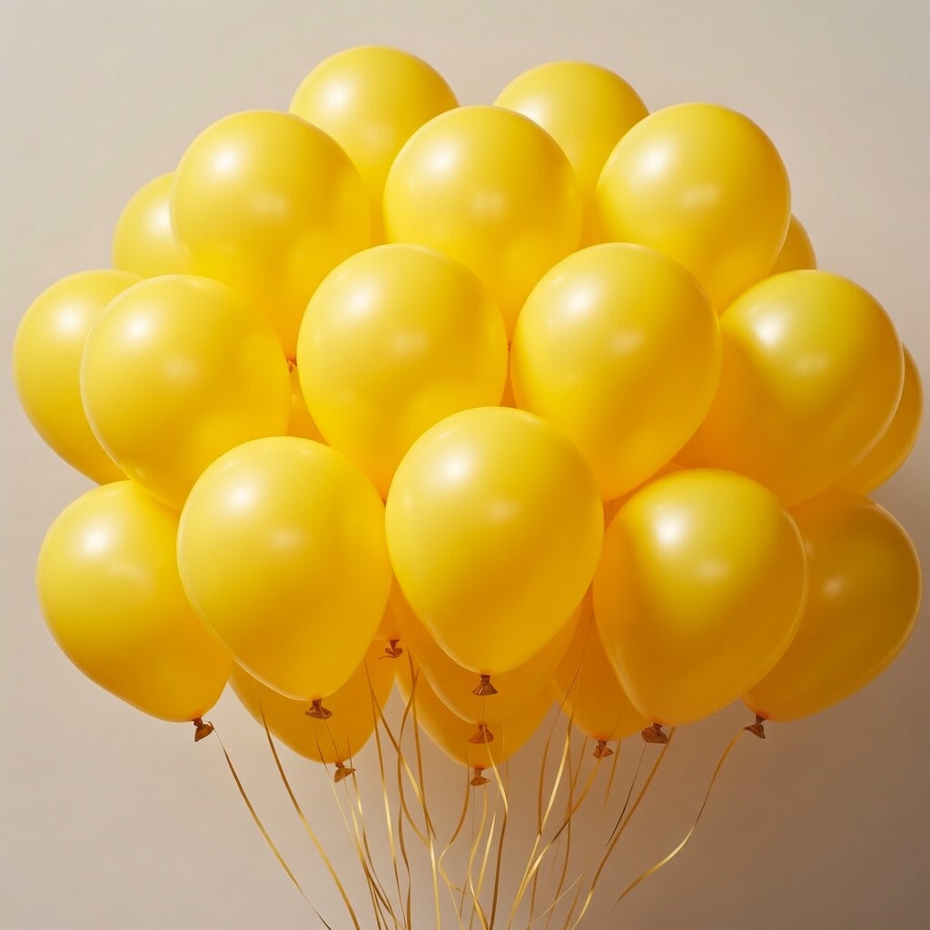 Yellow Balloons 12 inch, Yellow Latex Balloons 50pcs Party Balloons for Baby Shower Sunflower Bee Wedding Birthday Party Decorations Vatoyum Balloons