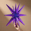 Purple Star Foil Balloons, 6-pack. Available in various sizes: 27 and 22 inches. Large lavender-colored bursting spiked foil balloons, perfect for birthday parties, anniversaries, engagements, and themed party decorations. Vatoyum Balloons