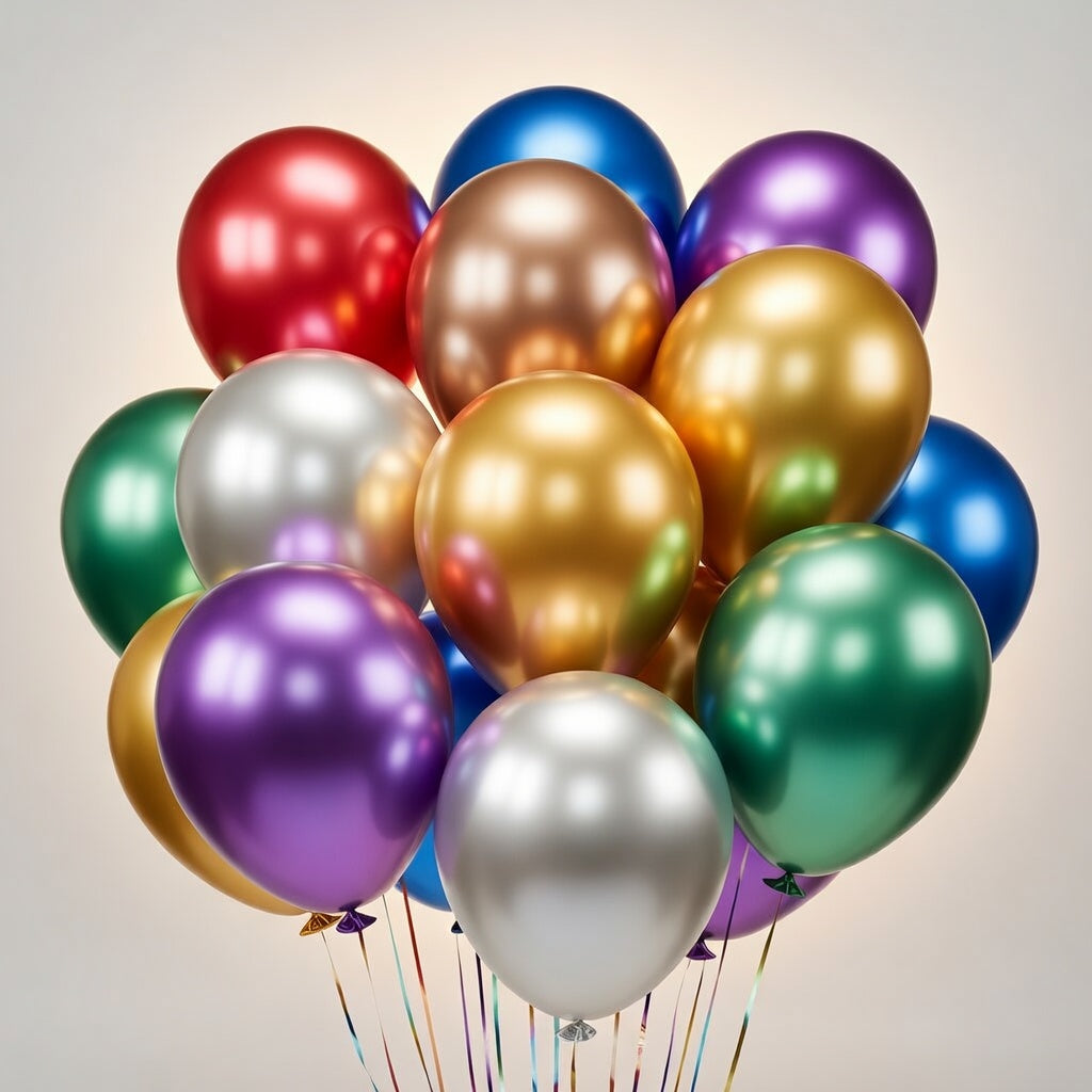 100 colorful party balloons, 12-inch metal helium balloons, suitable for birthday party decorations, arch decorations, wedding birthday parties, baby showers, and Christmas parties. Vatoyum Balloons