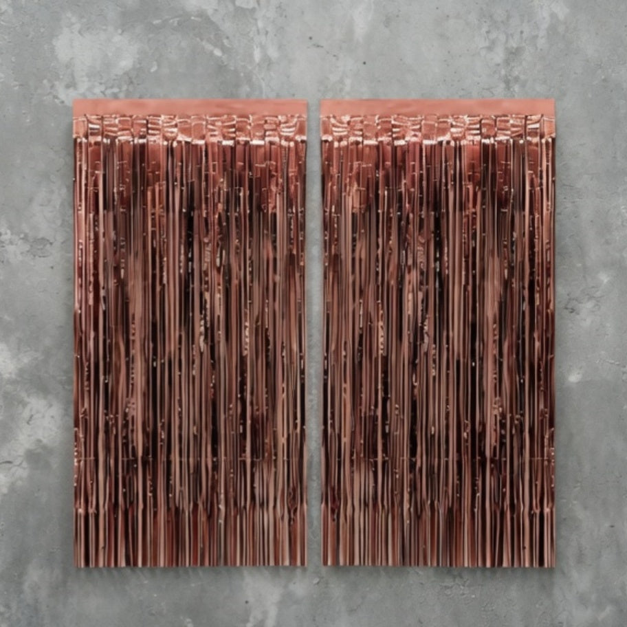 Brown Party Curtain - Set of 2 | Espresso Martini Fringe, Bachelorette Decorations, Cute Birthday Photo Booth, Party Backdrop, Bday Supplies Vatoyum Balloons