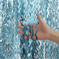 4 Pack Wavy Blue Foil Fringe Curtain 3.3x6.6 Feet | Blue Streamers Tinsel Backdrop for Under The Sea Party Decorations | Ocean Backdrop | Mermaid Birthday Decorations Vatoyum Balloons