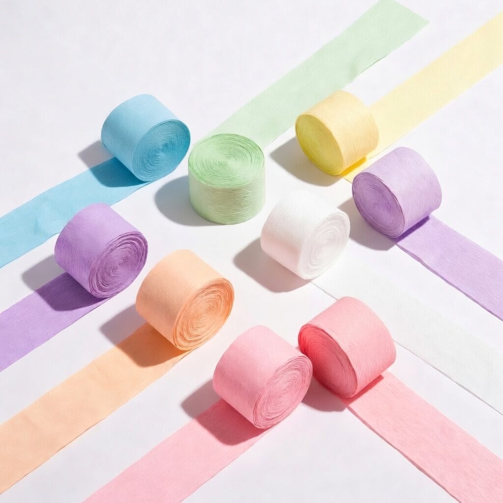 Pastel Birthday Party Decorations Pastel Crepe Paper Streamers 8 Rolls Pastel Color Party Streamers for Birthday Party Wedding Decorations Vatoyum Balloons