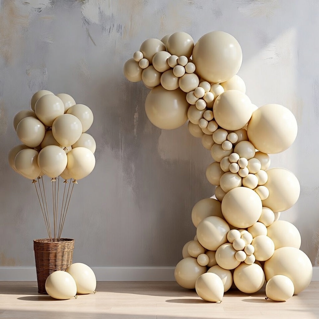 129pcs Ivory white Balloons Different Sizes 18 12 10 5 Inch Latex Balloon Garland Arch for Party Decoration Birthday Gender Reveal Wedding Anniversary Baby Shower Party Supplies Vatoyum Balloons