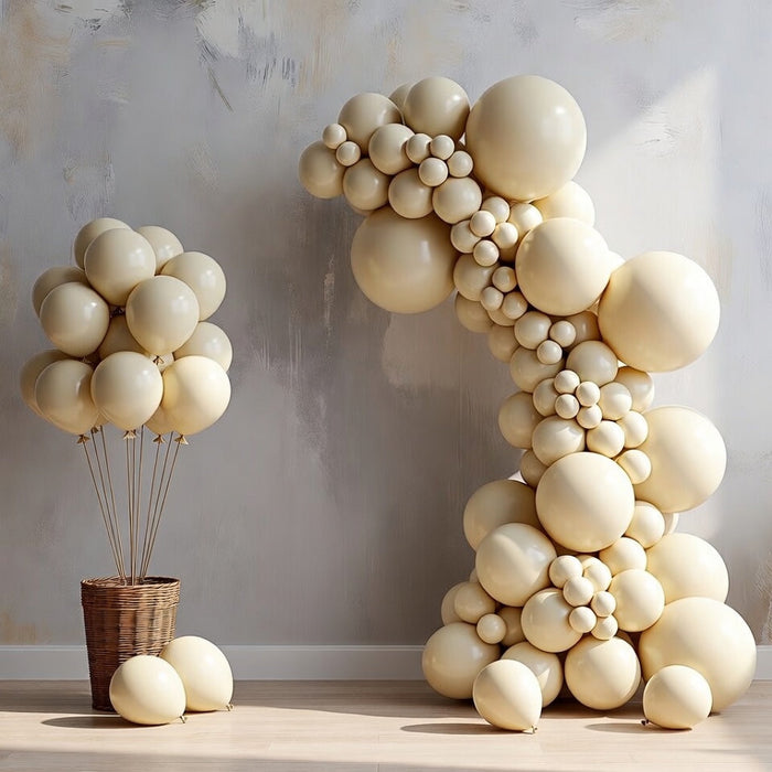 129pcs Ivory white Balloons Different Sizes 18 12 10 5 Inch Latex Balloon Garland Arch for Party Decoration Birthday Gender Reveal Wedding Anniversary Baby Shower Party Supplies Vatoyum Balloons
