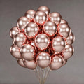 Metallic Rose Gold Balloons 50pcs 12 Inch Chrome Champagne Gold Latex Balloons for Wedding Baby Shower Birthday Anniversary Bachelorette Bridgerton Floral Party Decorations Vatoyum Balloons