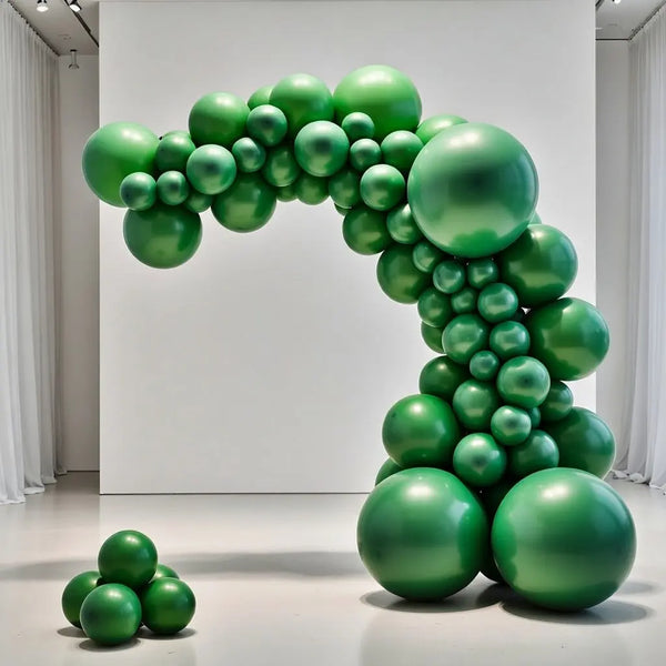 Dark Green Balloons 127 pcs Different Sizes of 36 18 12 10 5 Inch Hunter Emerald Forest Green Balloon Arch Kit Garland for Graduation Christmas Jungle Birthday Party Decorations Vatoyum Balloons