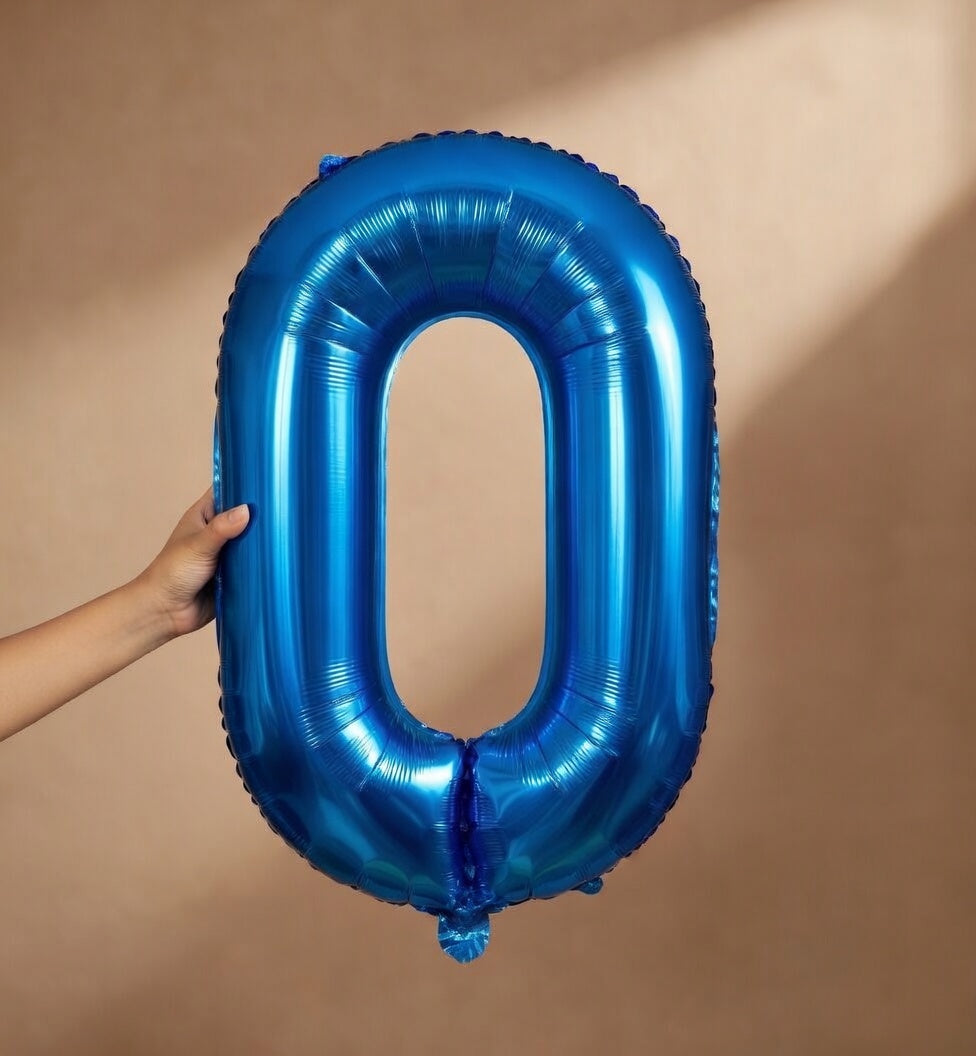 Navy Blue Number Balloon 40 Inch, 0 Number Balloons, 10 20 30 40 50 Numbers Balloon Birthday Decorations, Blue Party Supplies for Boy Men Vatoyum Balloons