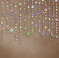 Iridescent Star Moon Circle Dot Garland Party Decoration Kit Hanging Crescent and Twinkle Little Star Streamer Bunting Banner for Kids First Birthday Ramadan EID Mubarak Baby Shower Wedding Decor Vatoyum Balloons