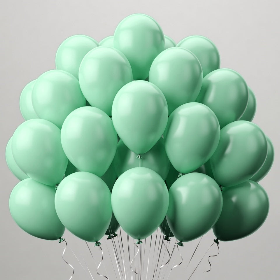 Mint Green Balloons 12inch, Mint Latex Balloon 50pcs Party Balloons for Wedding Baby Shower Birthday Party Decorations Vatoyum Balloons