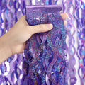 Purple Foil Fringe Curtains Party Decorations -3 Pack 3.3 ft x 6.6 ft Foil Party Curtain for Hallowee Christmas Graduation Decor Vatoyum Balloons