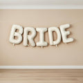 40 Inch Beige BRIDE Balloons Bachelorette for Bridal Shower, Cream White Sand Bride Mylar Foil Banner Letter Sign, Bridal Balloon Banner for Wedding Engagement Bride To Be Party Favors Decorations Vatoyum Balloons