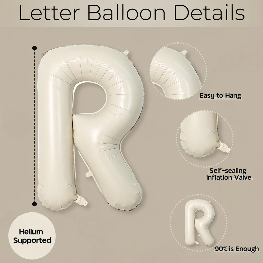 40 Inch Beige BRIDE Balloons Bachelorette for Bridal Shower, Cream White Sand Bride Mylar Foil Banner Letter Sign, Bridal Balloon Banner for Wedding Engagement Bride To Be Party Favors Decorations Vatoyum Balloons