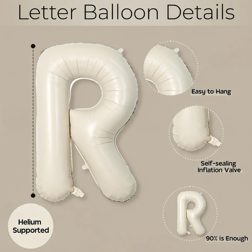 40 Inch Beige BRIDE Balloons Bachelorette for Bridal Shower, Cream White Sand Bride Mylar Foil Banner Letter Sign, Bridal Balloon Banner for Wedding Engagement Bride To Be Party Favors Decorations Vatoyum Balloons
