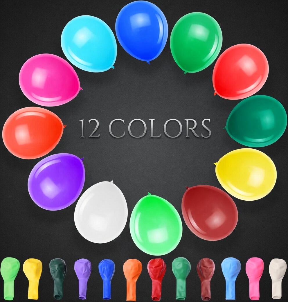 Thickened balloons, 120 PCS Balloons Assorted Colors, Latex Balloons for Kid's Birthday Party, Exquisite Rainbow Balloon, 12 Inches 13 Kinds of Rianbow Colorful Party Balloons Decorations. Vatoyum Balloons