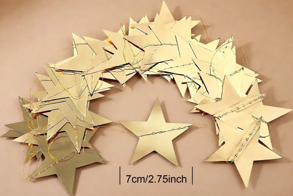 Glitter Star Garland Banner 2026 Graduation Decor 130 Feet Star Hanging Banner Twinkle Backdrop for Party Birthday Classroom Wedding Supplies(Gold) Vatoyum Balloons
