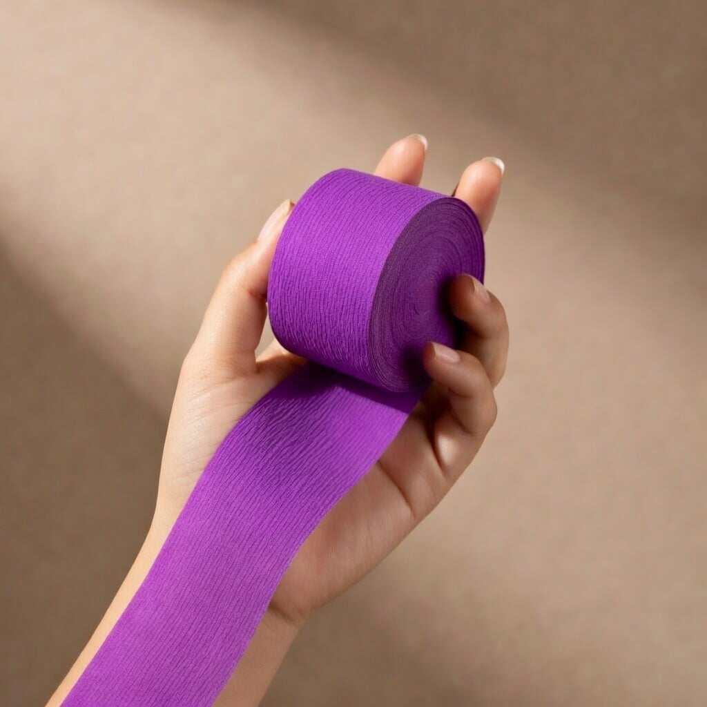 Purple Crepe Paper Streamers 4 Rolls 328ft, Pack of Party Streamers for Party Decorations, Crepe Paper for Birthday, Baby Shower, Wedding Party Decorations (1.8 Inch x 82 Ft/Roll) Vatoyum Balloons