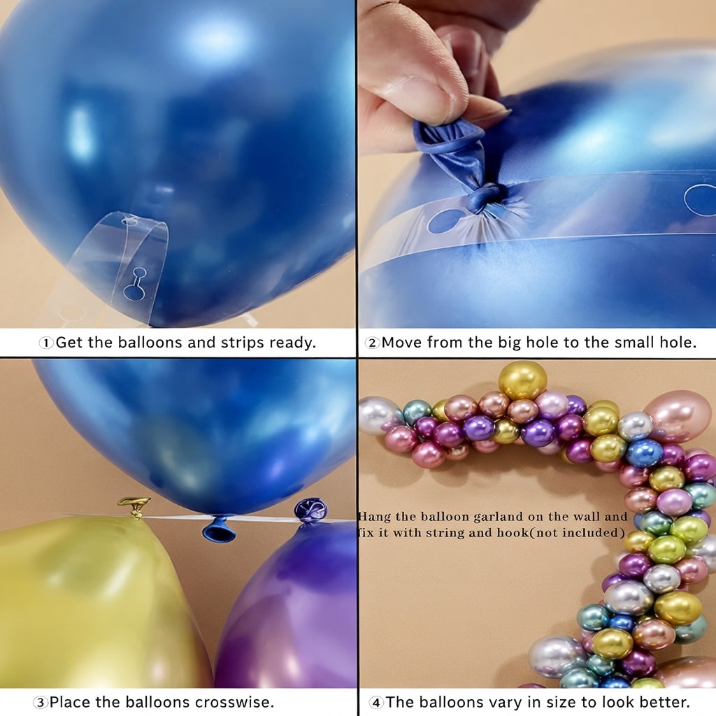 100 colorful party balloons, 12-inch metal helium balloons, suitable for birthday party decorations, arch decorations, wedding birthday parties, baby showers, and Christmas parties. Vatoyum Balloons