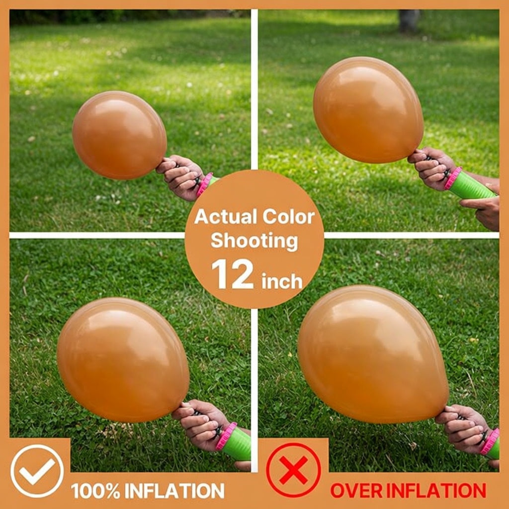 Light brown balloons, 100 balloons per pack, in different sizes (18, 12, 10, 5 inches), caramel brown, beige, bohemian, and neutral-colored latex balloon arch sets, suitable for birthday, wedding, and baby shower decorations. Vatoyum Balloons