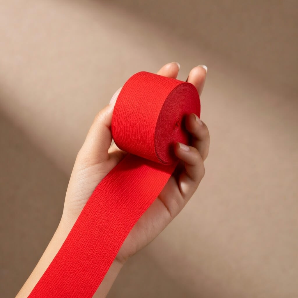 Red Crepe Paper Streamers 4 Rolls 328ft, Pack of Party Streamers for Valentines Day Decorations, Crepe Paper for Birthday, Baby Shower, Wedding Party Decorations (1.8 Inch x 82 Ft/Roll) Vatoyum Balloons