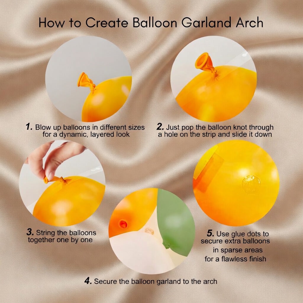 Orange and green balloon arch set, 124 sage green, orange, nude, gold, and white balloons, suitable for birthday parties, bridal showers, weddings, gender reveal parties, and cute baby party decorations. Vatoyum Balloons