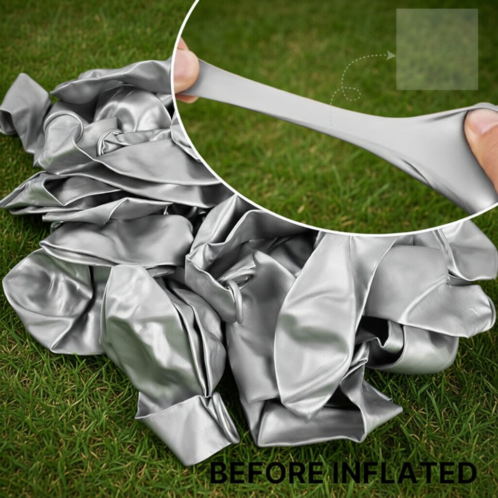 Silver Balloons 50pcs 12 Inch Silver Latex Helium Balloons for Birthday Wedding Anniversary Graduation Bachelorette Engagement Bridal Shower Retirement Party Decorations Vatoyum Balloons
