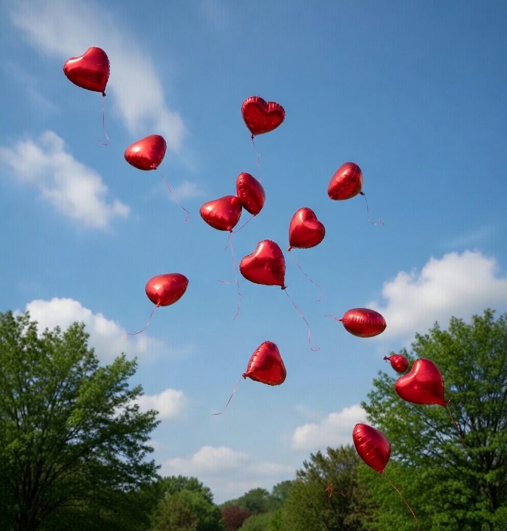 Red Heart Balloons,10Pcs 18Inch Red Heart Shaped Foil Ballons for Valentine's Day Baby Shower Birthday Anniversary Wedding Party Decorations Vatoyum Balloons