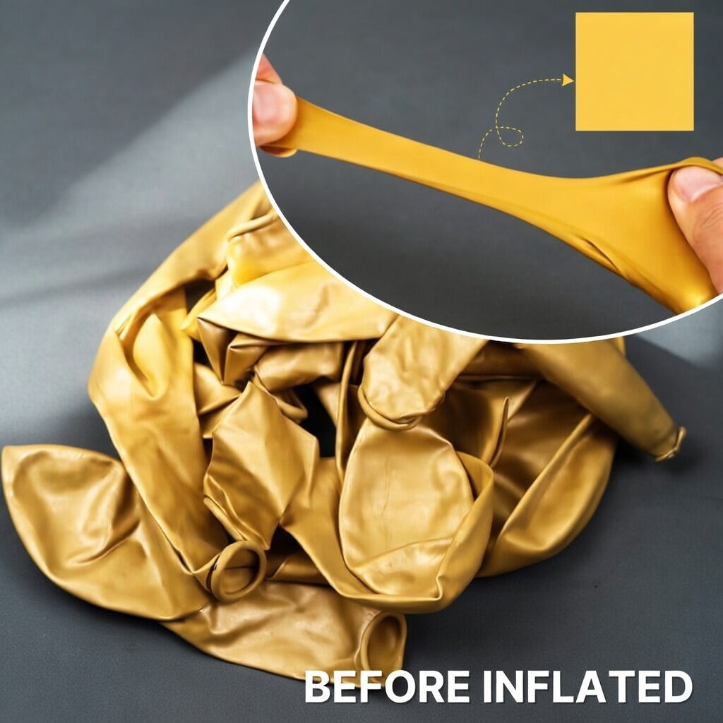 Gold Balloons 50pcs 12 Inch Gold Latex Helium Balloons for Birthday Wedding Anniversary Baby Shower Graduation Bachelorette Retirement Engagement Tea Casino Disco Party Decorations Vatoyum Balloons