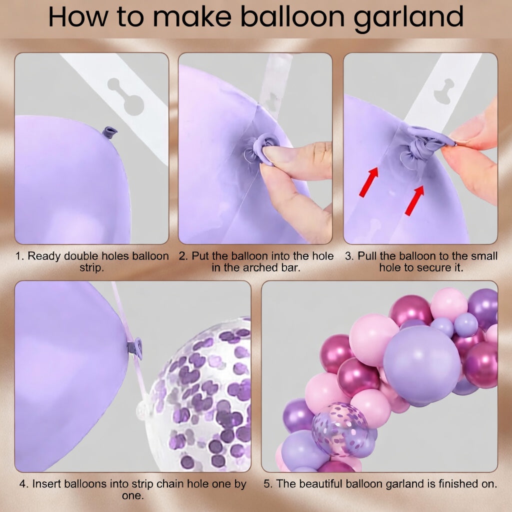 153pcs Pink Purple Balloon Garland Arch Kit, Different Sizes 18 12 10 5 inch Pink Purple Red Latex Metallic Confetti Purple Balloons for Girl Women Birthday Bridal Baby Shower Party Decoration Vatoyum Balloons
