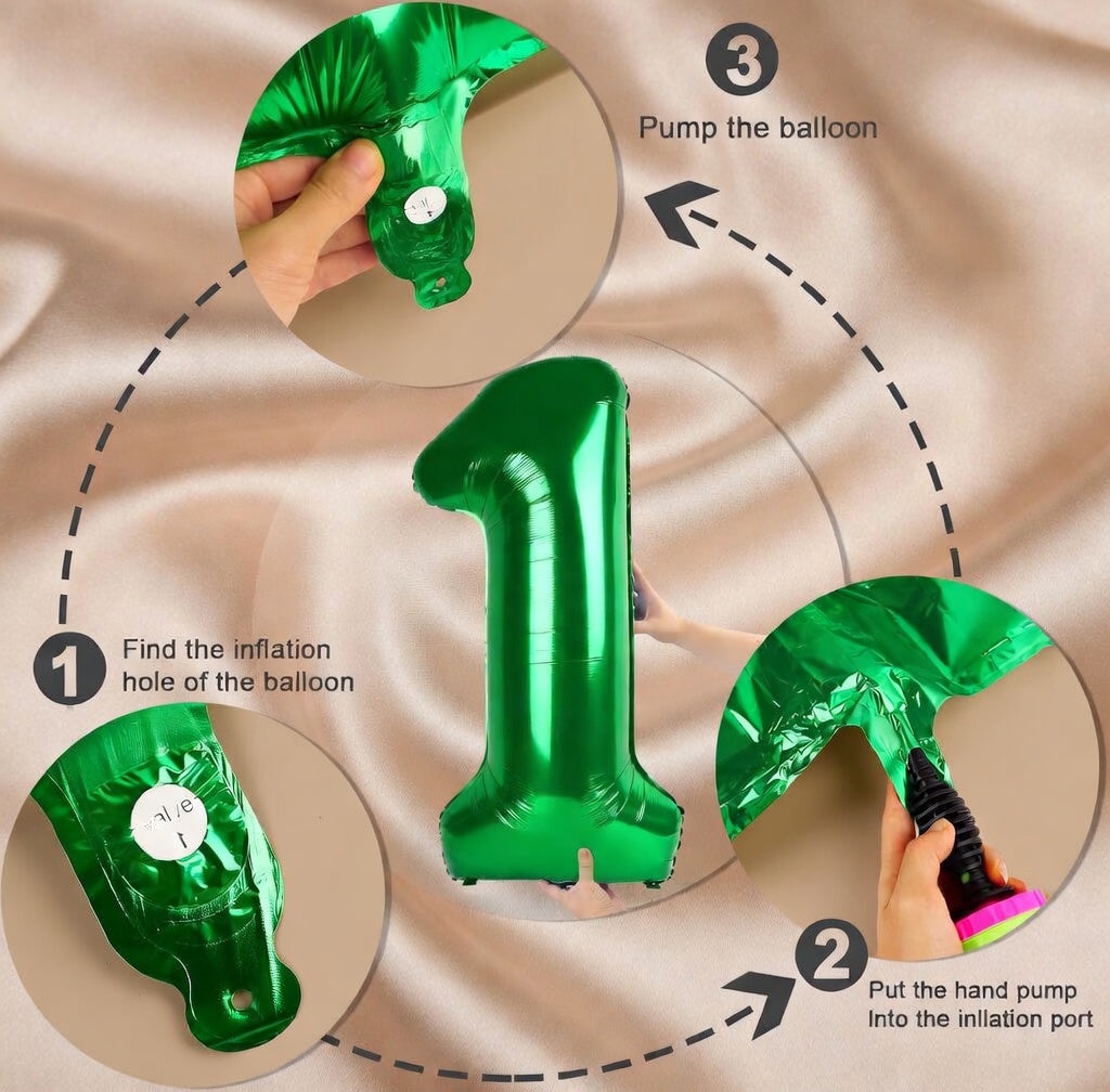 Green Number Balloon 40 Inch, 0 Number Balloons, 10 20 30 40 50 Numbers Balloon Birthday Decorations, Green Party Supplies for Women Men, St. Patrick's Day Games Theme Birthday Decorations Vatoyum Balloons