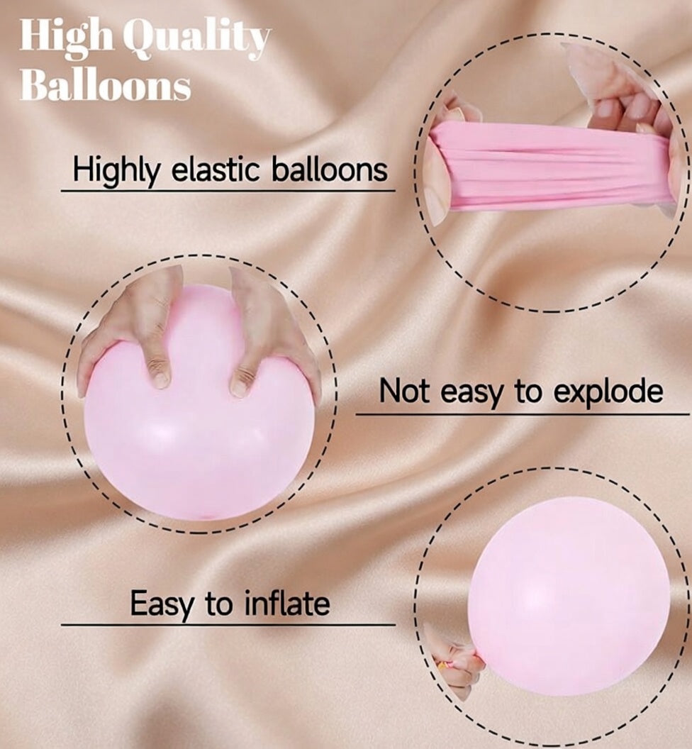 68 pink and purple balloons, 12-inch metallic purple and pink latex balloons, confetti balloons with ribbons, perfect for weddings, girls' birthdays, baby shower decorations. Vatoyum Balloons