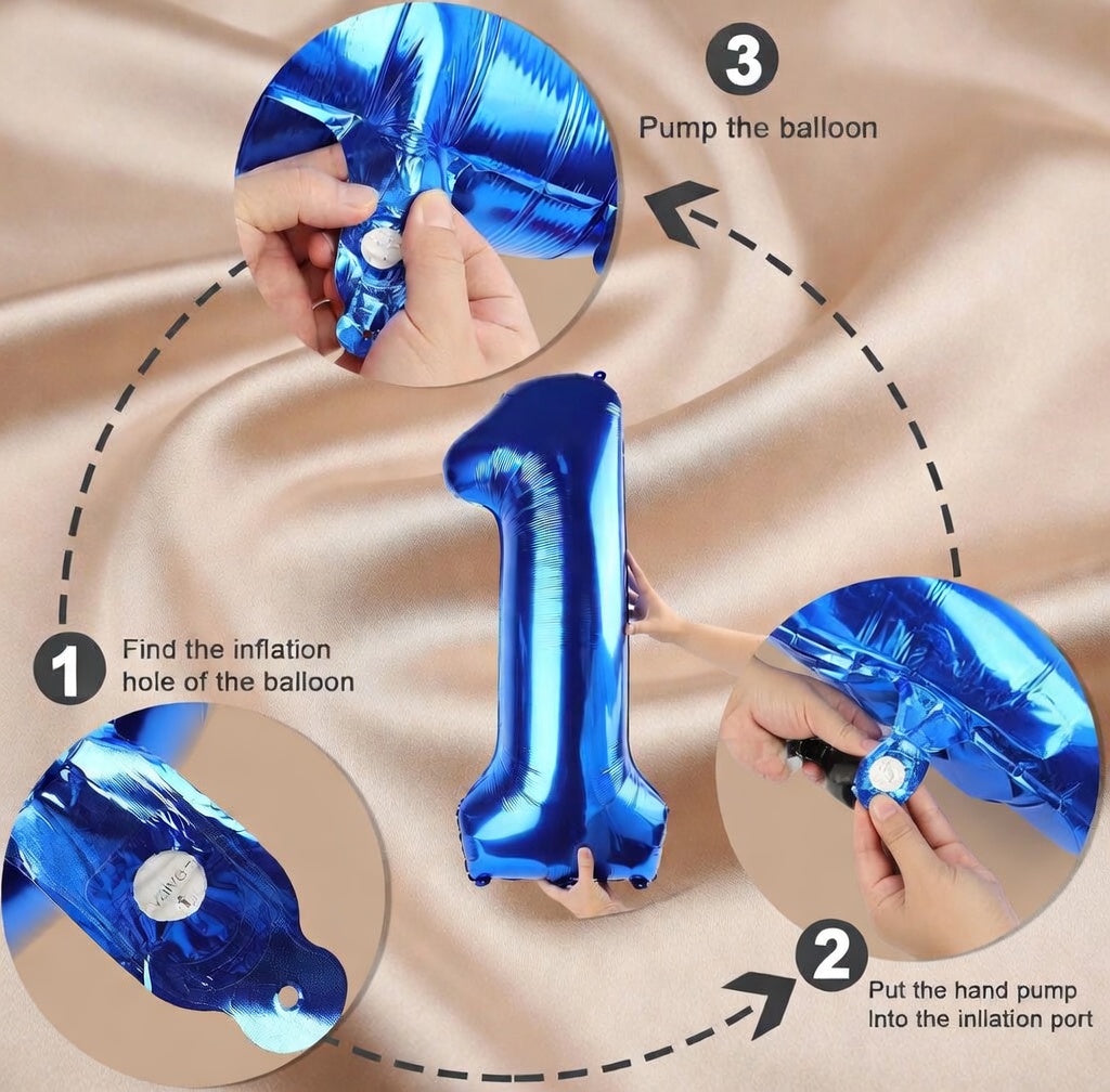 Navy Blue Number Balloon 40 Inch, 0 Number Balloons, 10 20 30 40 50 Numbers Balloon Birthday Decorations, Blue Party Supplies for Boy Men Vatoyum Balloons