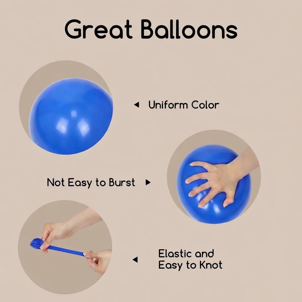 60pcs Blue and Orange Balloons 12inch with White Orange and Royal Blue Latex Balloons for Space Baby Shower Birthday Party Decorations Vatoyum Balloons
