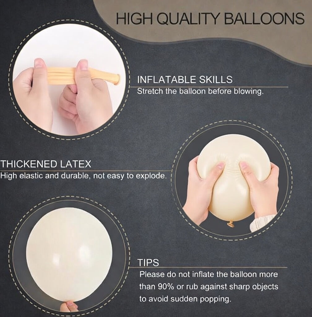 129pcs Ivory white Balloons Different Sizes 18 12 10 5 Inch Latex Balloon Garland Arch for Party Decoration Birthday Gender Reveal Wedding Anniversary Baby Shower Party Supplies Vatoyum Balloons
