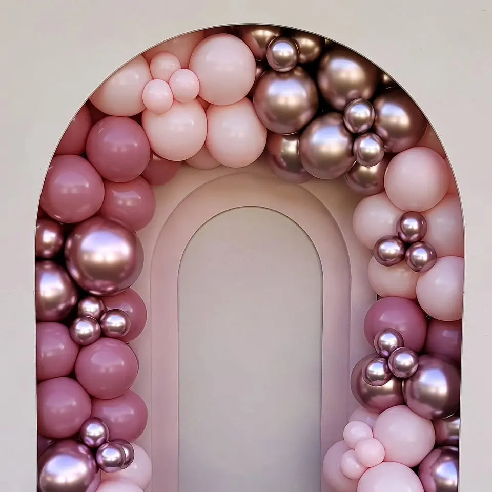 Boho Pink and Rose Gold Balloons, 140 pcs Vatoyum Balloons