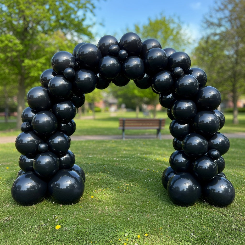 Black Balloons 140 pcs Different Sizes of 18 12 10 5 Inch Black Balloons Arch Kit Garland for Baby Shower Birthday Graduation Casino Gaming Anniversary Retirement Party Decorations Vatoyum Balloons
