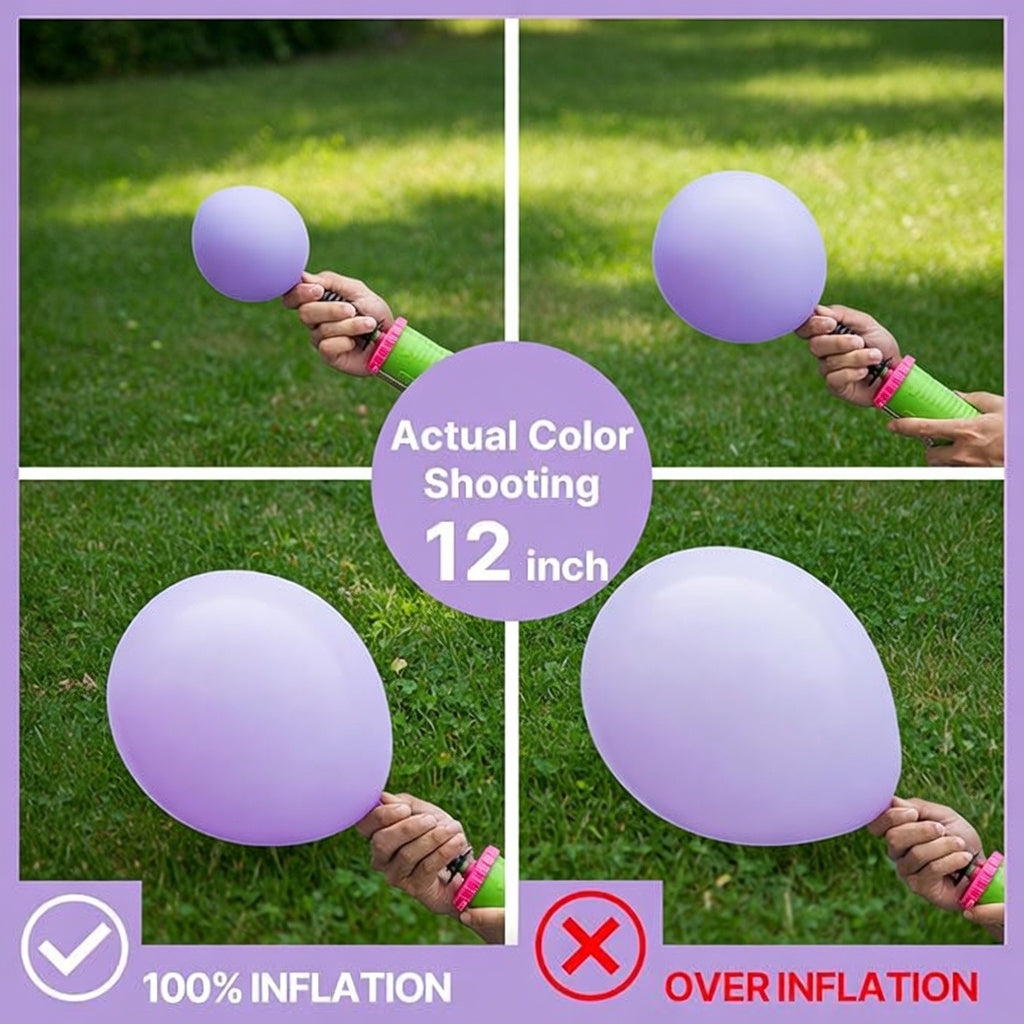 Lavender balloons, 120 balloons per pack, in different sizes (18, 12, 10, 5 inches), light purple balloon arch set, suitable for baby showers, birthday parties, party decorations. Vatoyum Balloons