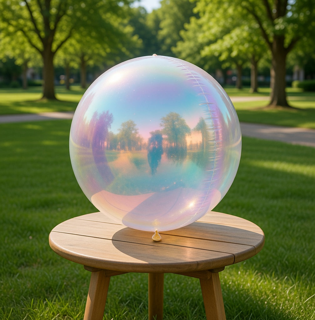 Pack of 12 colorful round foil balloons, 22-inch, 15-inch, and 10-inch 4D transparent spherical balloons, suitable for birthdays, weddings, and decorations. Vatoyum Balloons
